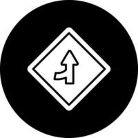 Merging Road Vector Icon Style