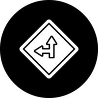 Side Road Left Vector Icon Style