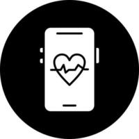 Mobile Heart Rate Vector Icon Style