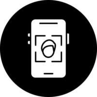 Mobile Face Scan Vector Icon Style