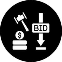 Minimum Bid Auction Vector Icon Style