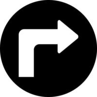 Turn Right Vector Icon Style