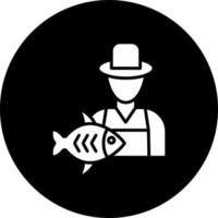 Fisherman Vector Icon Style