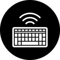 Wireless Keyboard Vector Icon Style