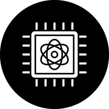 cuántico informática vector icono estilo