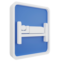 3d rendere riposo posto cartello icona isolato su trasparente sfondo, blu Informativo cartello png