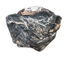 Hematite stone crystal isolated on white photo