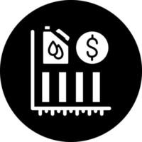 Oil Stock Market Vector Icon Style