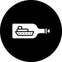 Ship Bottle Vector Icon Style