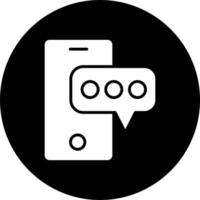 SMS márketing vector icono estilo
