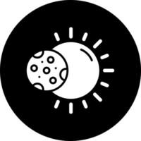 solar eclipse vector icono estilo