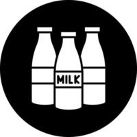 Milk Bottles Vector Icon Style