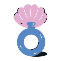 Trendy Baby Teether vector