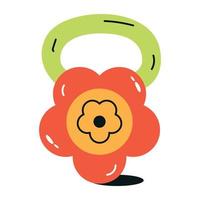 Trendy Flower Teether vector