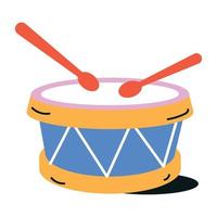 Trendy Drum Toy vector