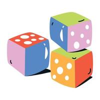 Trendy  Dice Concepts vector