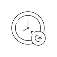 Clock icon in trendy flat style isolated on background. Clock icon page symbol for your web site design Clock icon logo, app, UI. Clock icon Vector illustration