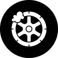 Tire Cleaning Vector Icon Style