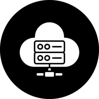 Cloud Database Vector Icon Style