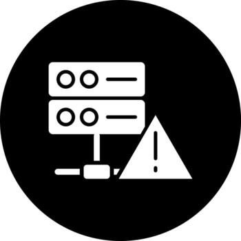 Database Alert Vector Icon Style