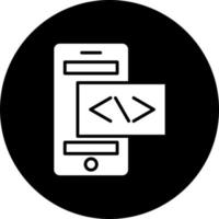 Smartphone Coding Vector Icon Style