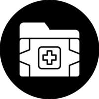 médico carpeta vector icono estilo