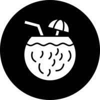 Coconut Drink Vector Icon Style