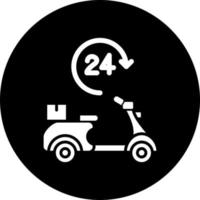 24 Hours Delivery Vector Icon Style