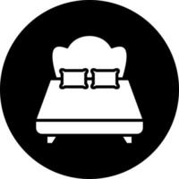 Double Bed Vector Icon Style