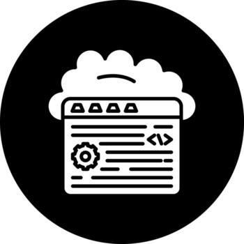 Cloud Coding Vector Icon Style