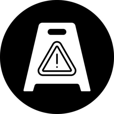 Wet Floor Vector Icon Style