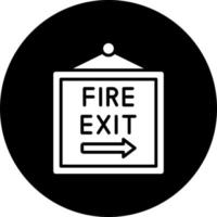 Fire Exit Vector Icon Style