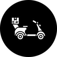 entrega scooter vector icono estilo