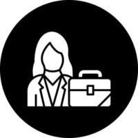 mujer de negocios vector icono estilo