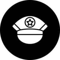 policía gorra vector icono estilo