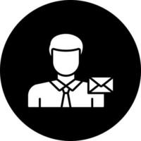 Post Office Clerk Male Vector Icon Style