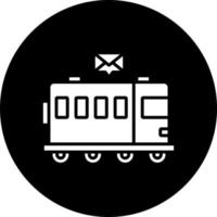 correo tren vector icono estilo