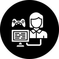 Game Modder Female Vector Icon Style