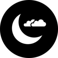 Crescent Moon Vector Icon Style
