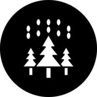 Snow Forest Vector Icon Style