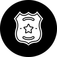 policía Insignia vector icono estilo