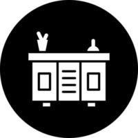 Counter Desk Vector Icon Style