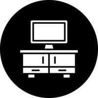 Tv Table Vector Icon Style