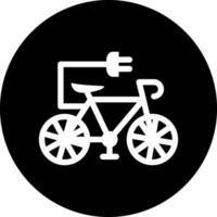 eléctrico bicicleta vector icono estilo