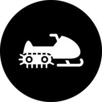 Snowmobile Vector Icon Style