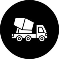 Conscrete Mixer Truck Vector Icon Style