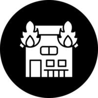 House Fire Vector Icon Style