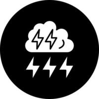 Thunderstorm Vector Icon Style