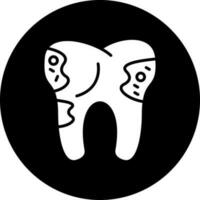 Tooth Decayed Vector Icon Style