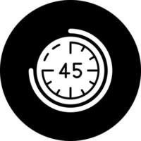 45 minutos vector icono estilo